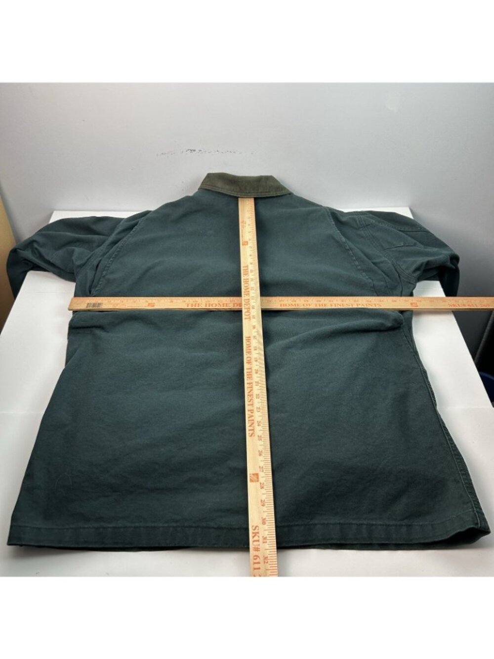 90’s Vtg LL Bean Women’s XL Chore Barn Coat Jacket Lined Rare Green - Picture 13 of 16
